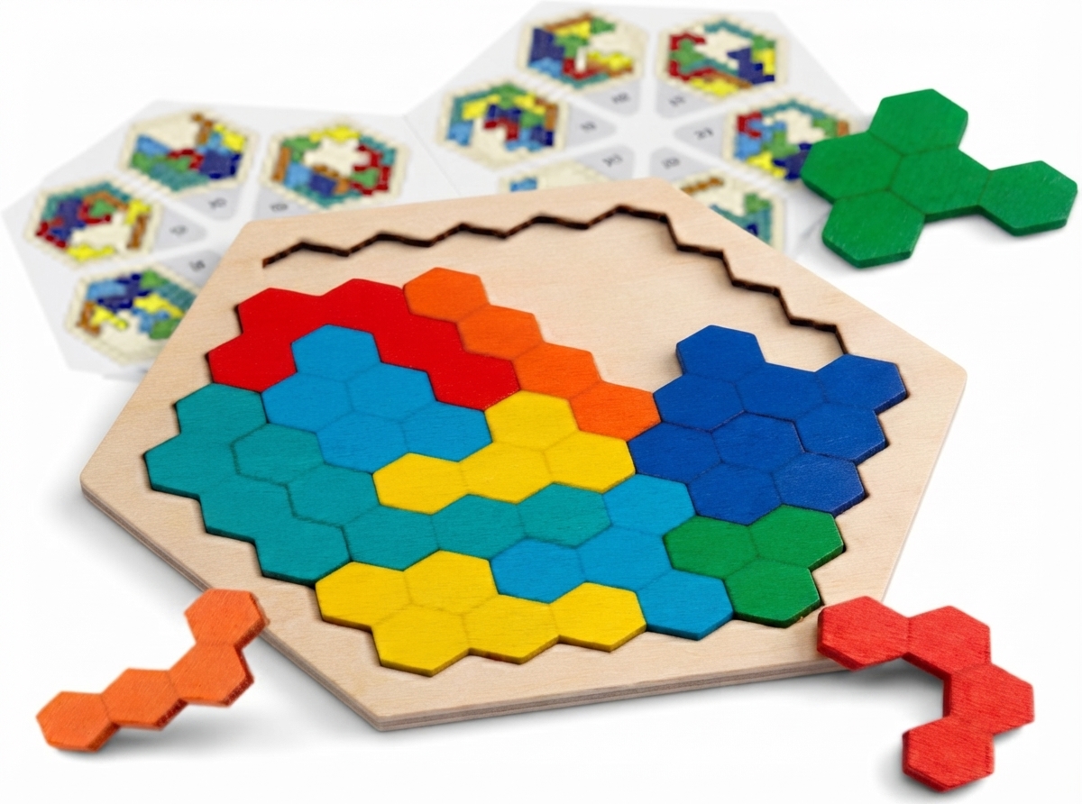 HEXAGON WOODEN PUZZLER