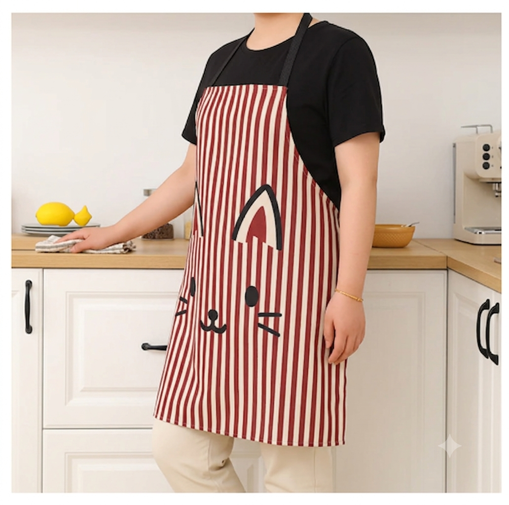 Kitchen Apron-Cat Print