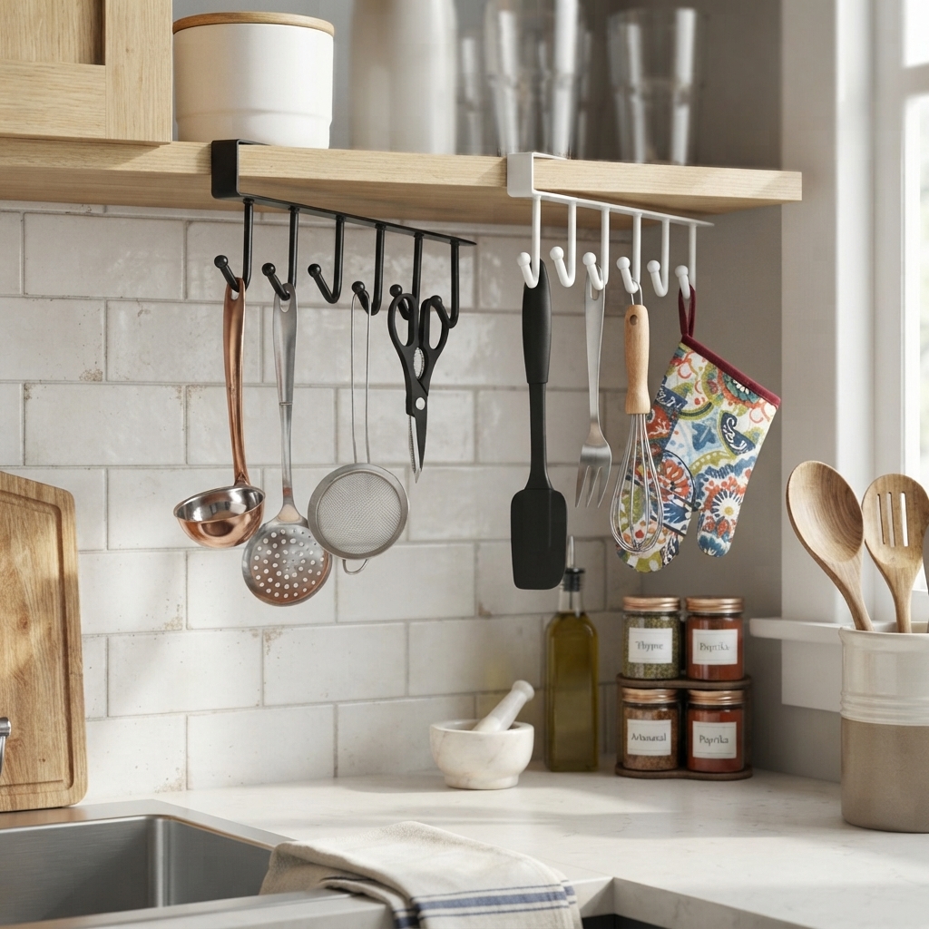 5 Hook S S Cabinet Organizer