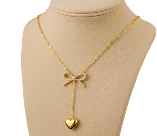 Bow Golden Heart chain