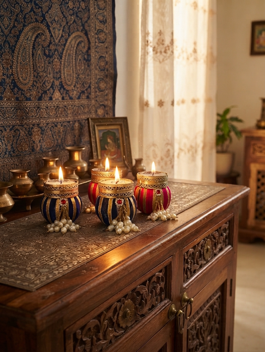 Beautiful Mutka Design Tea Light Candle Holder