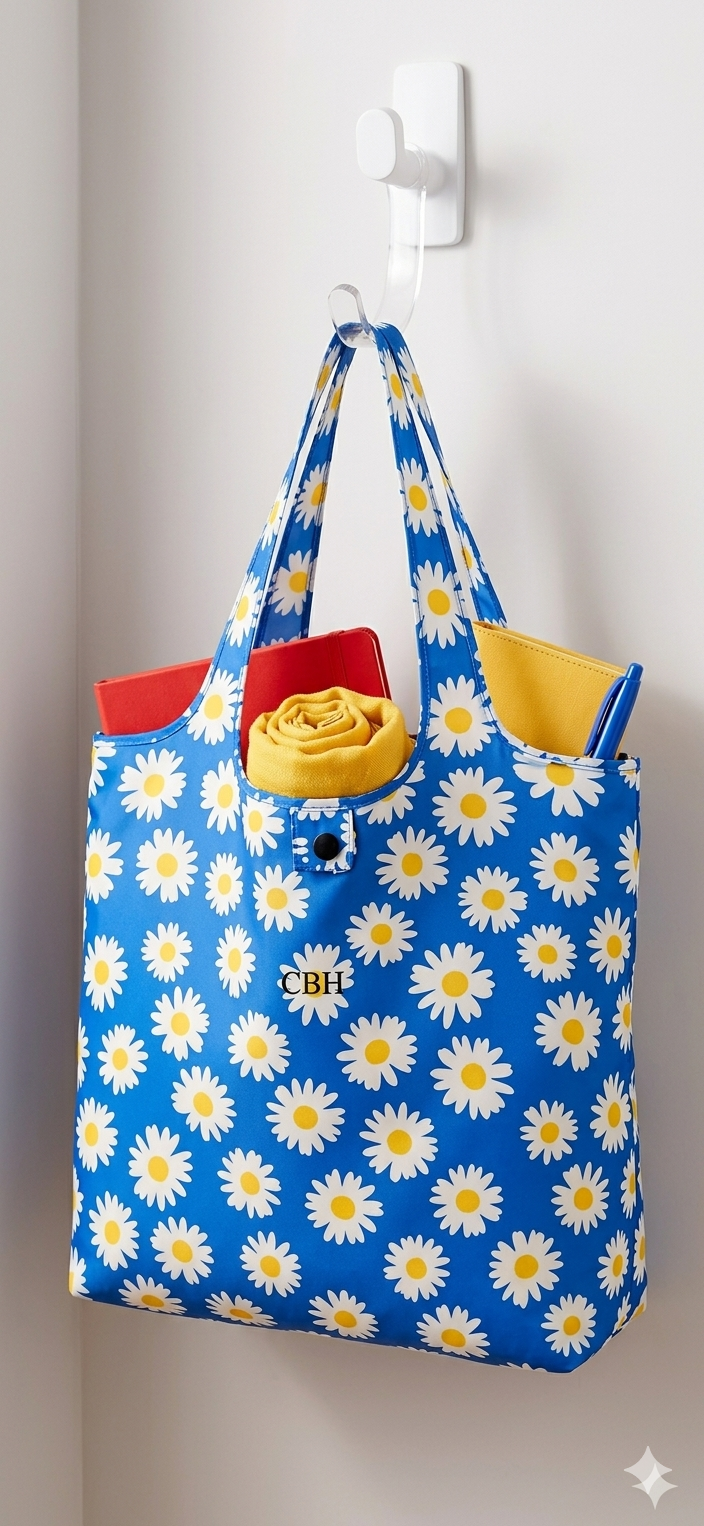 Foldable polyster shopping bag