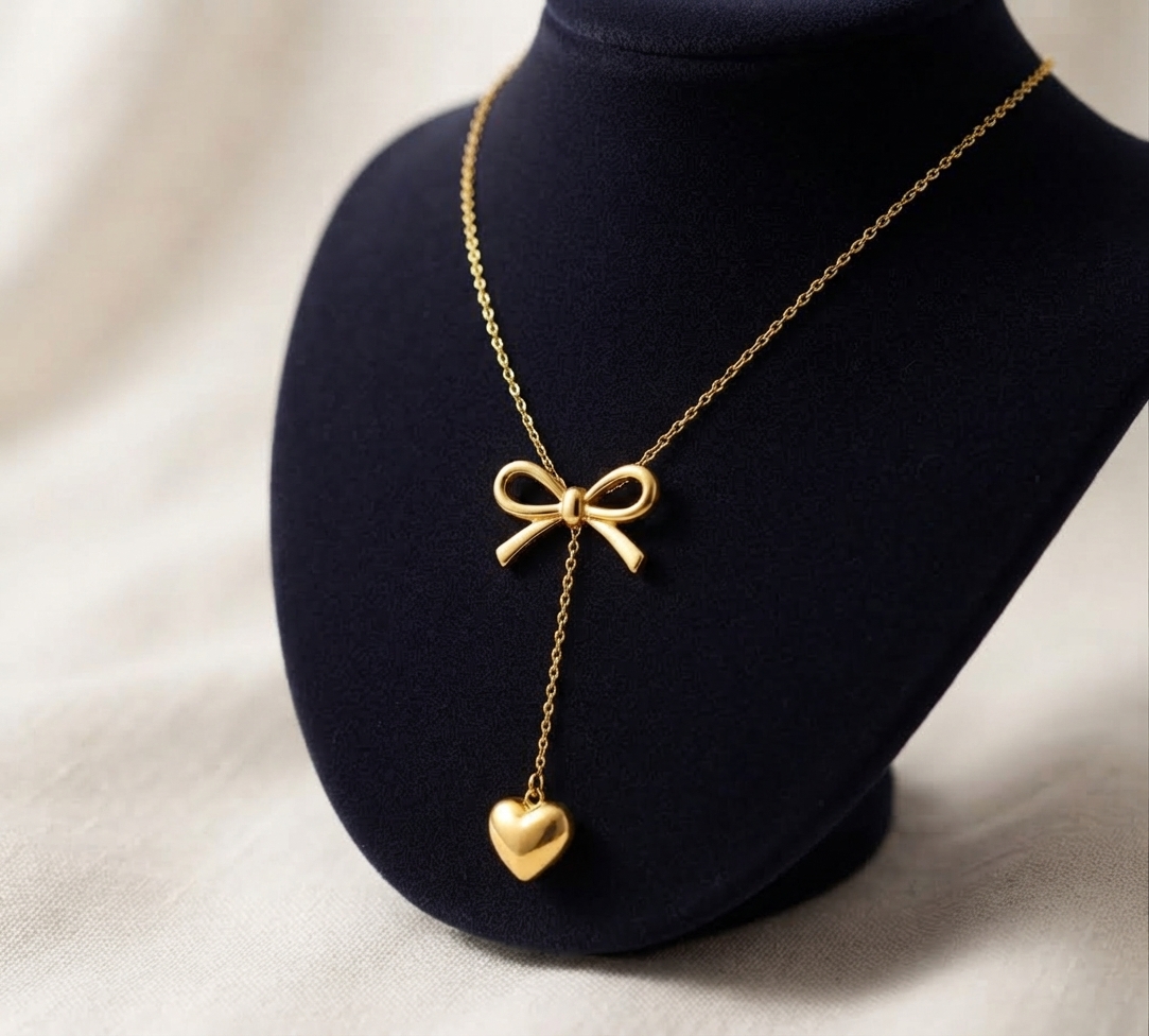 Bow Golden Heart chain