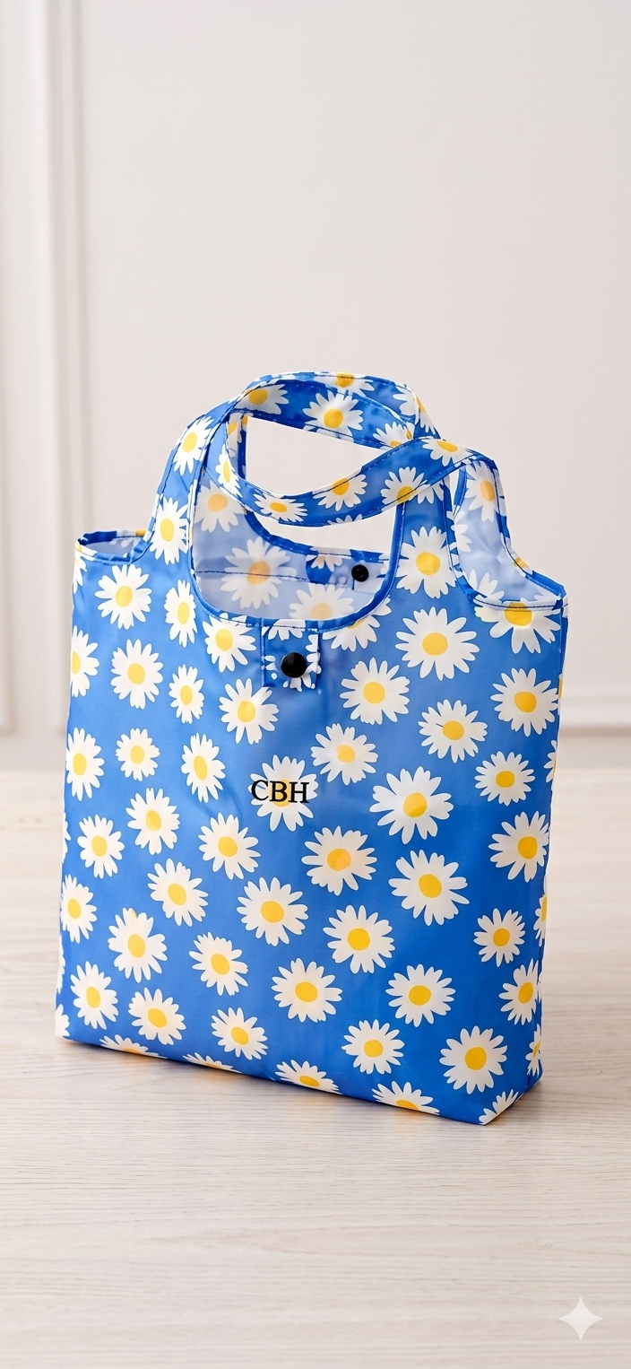 Foldable polyster shopping bag