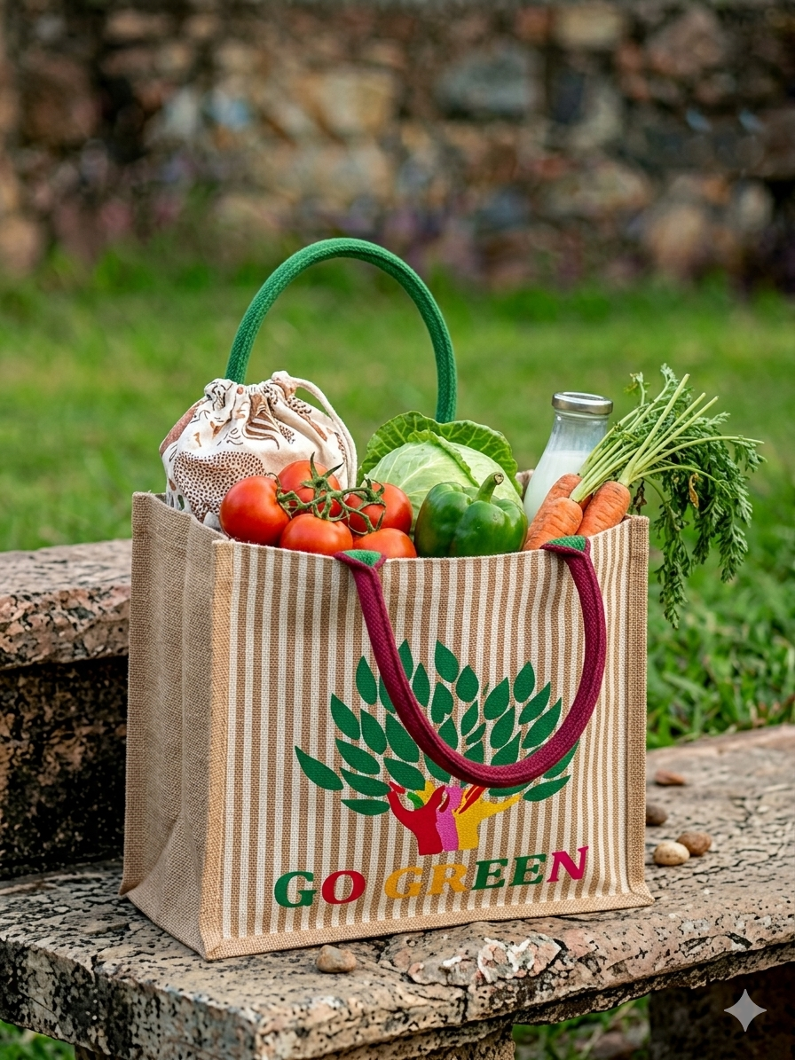 Go green jute bag