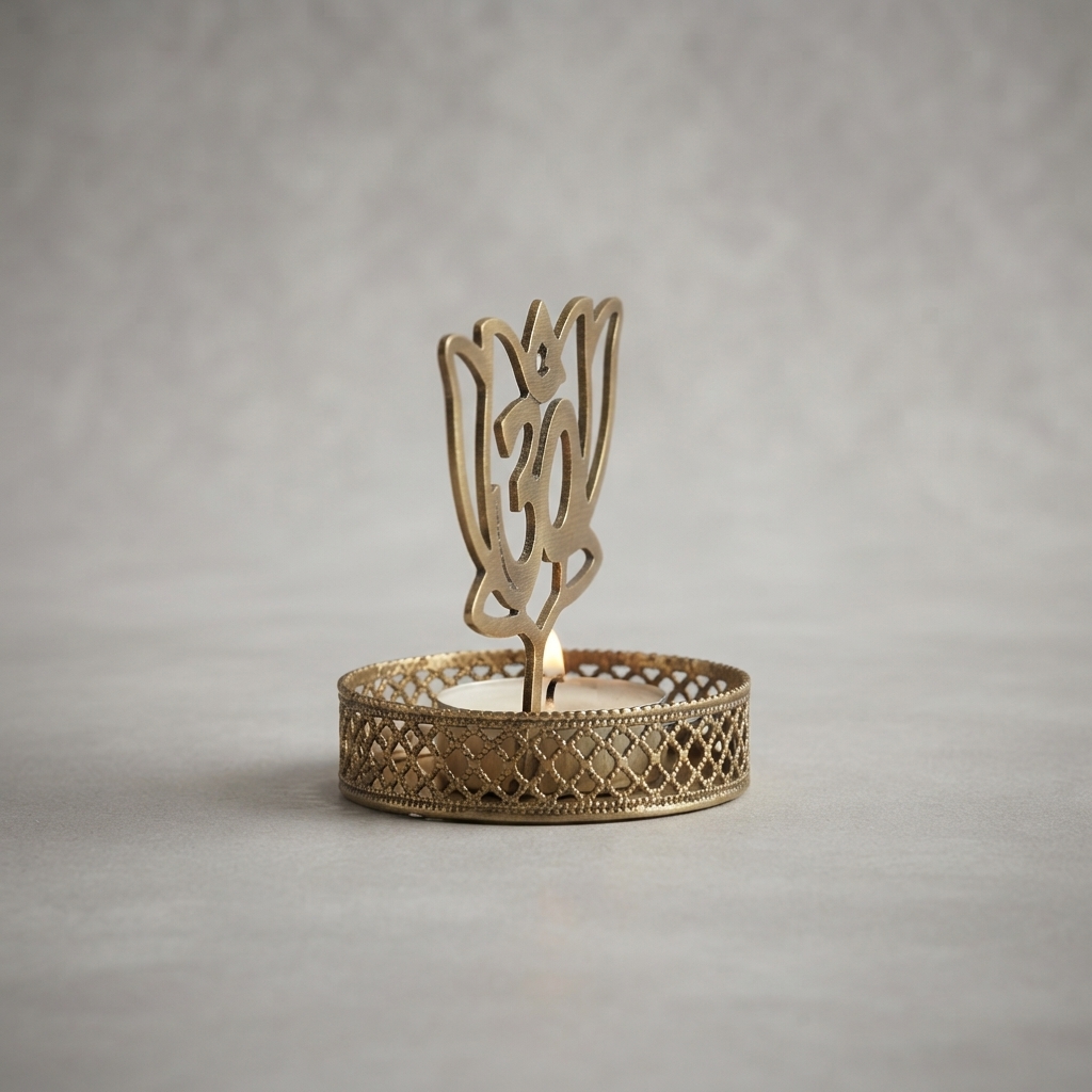 Metal Shadow Lotus Om
