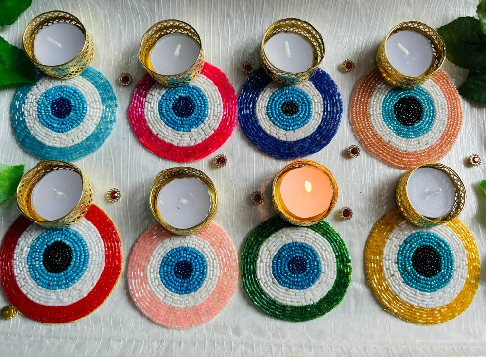 Evil Eye Design Candle Holder