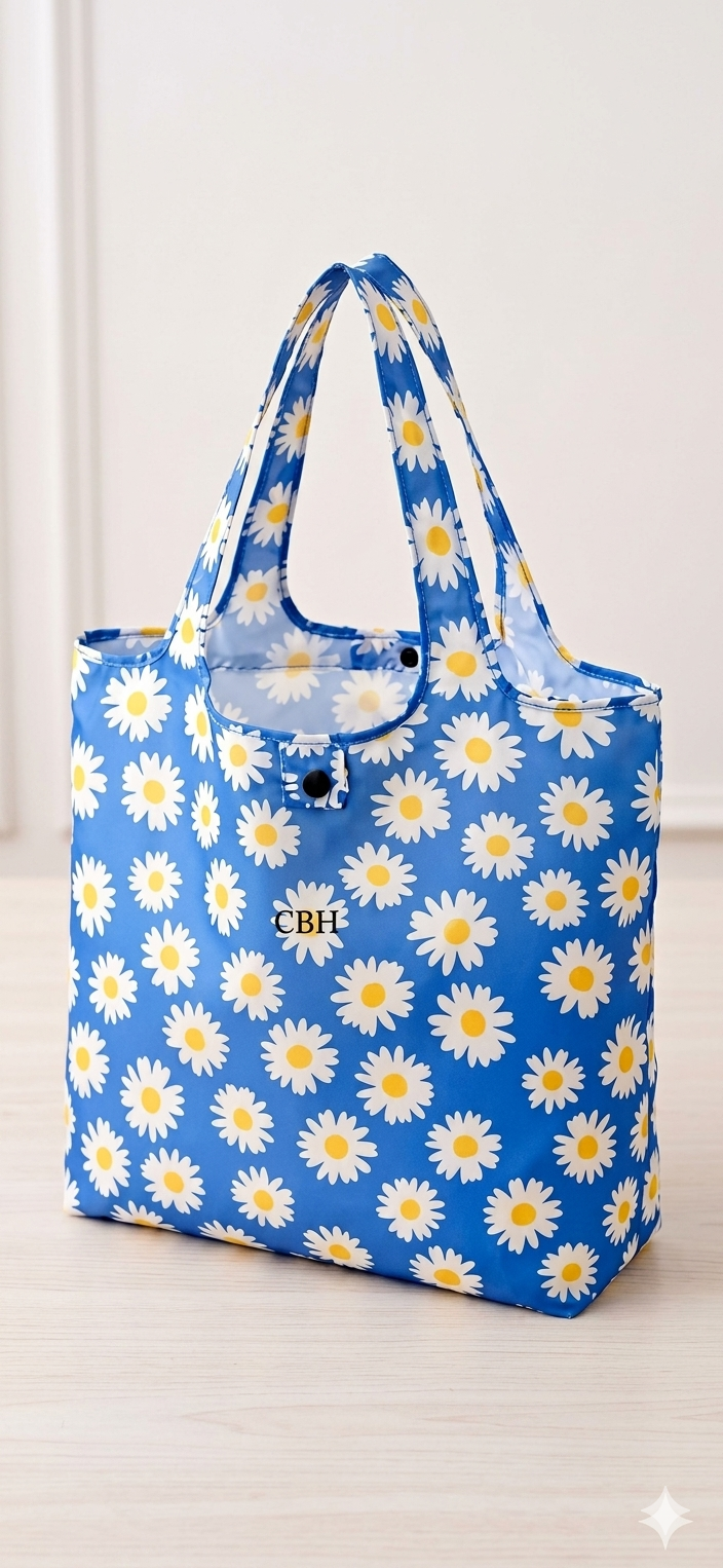 Foldable polyster shopping bag