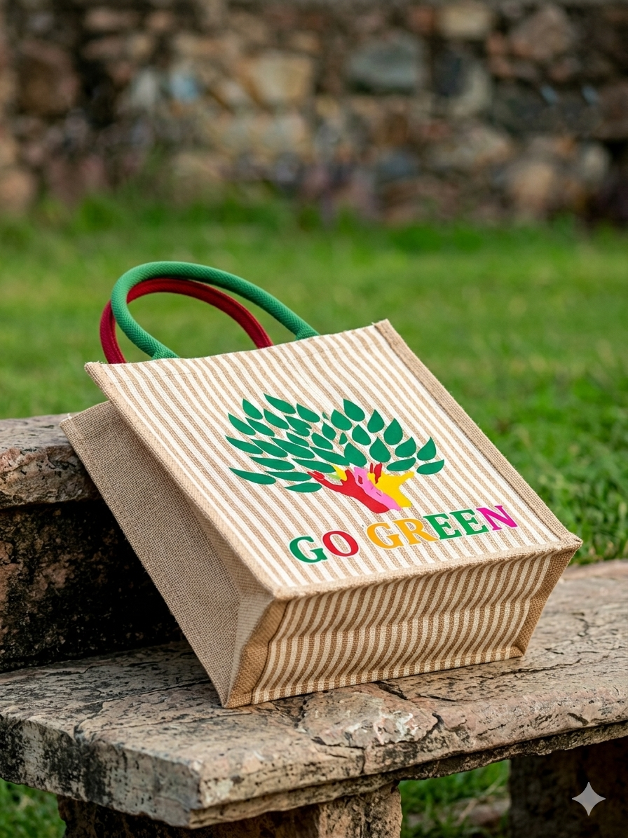 Go green jute bag