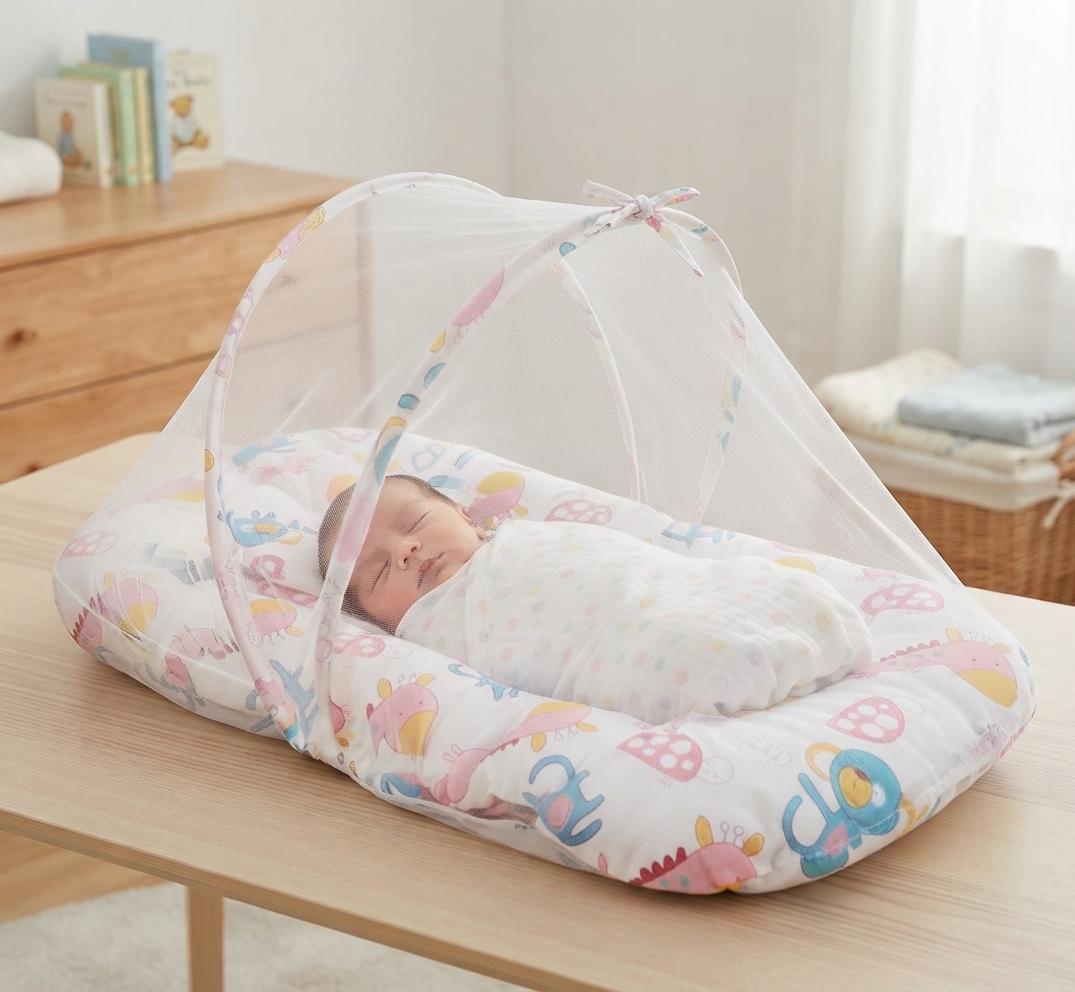 Cotton Bed With Net Mini