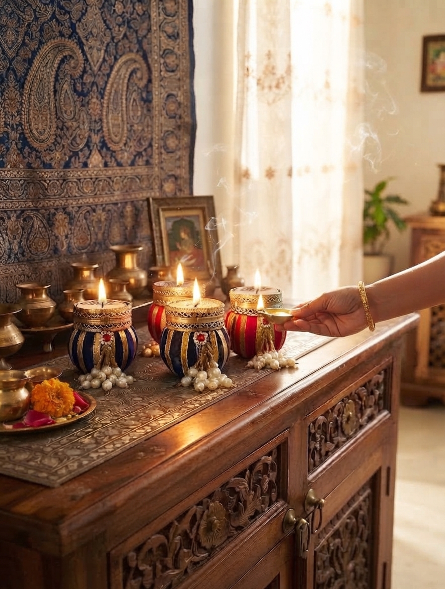 Beautiful Mutka Design Tea Light Candle Holder