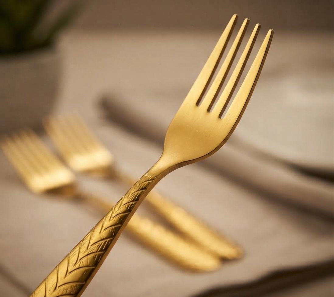 Golden Fork Set (Pack of 6)