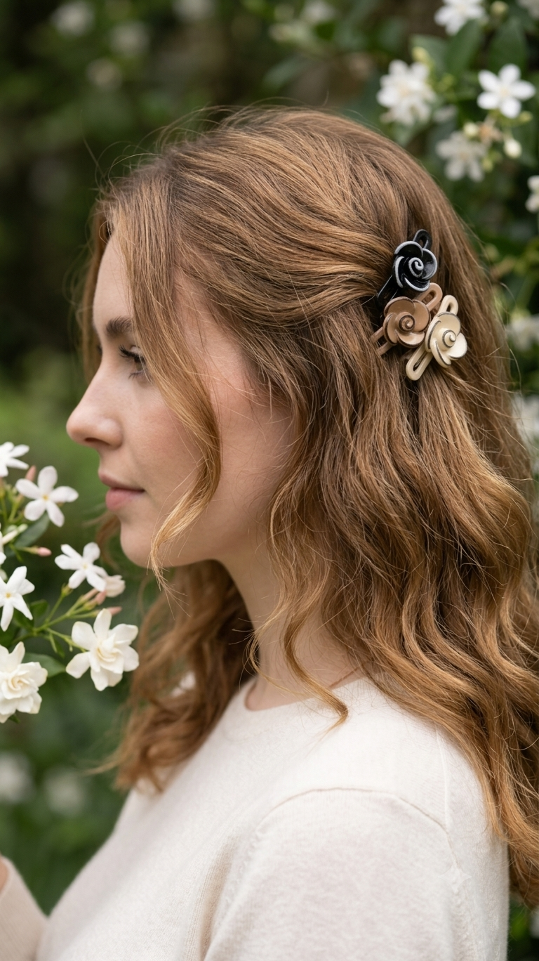 Rose Hair Clips