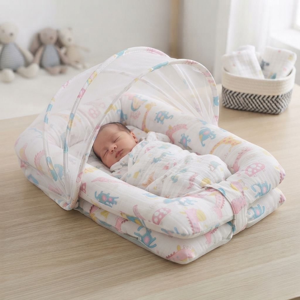 Cotton Bed With Net Mini